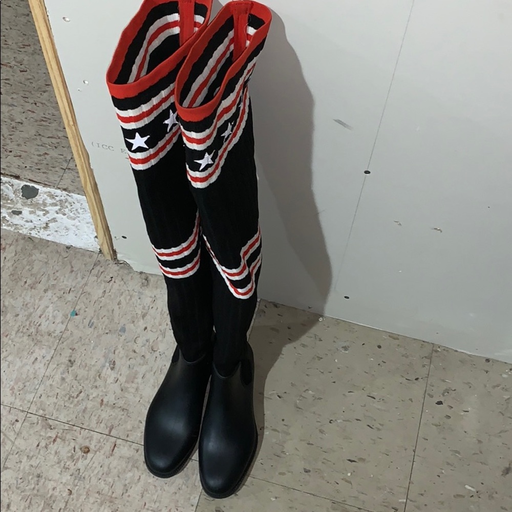 Givenchy Storm Knit Over The Knee Boots Size 36